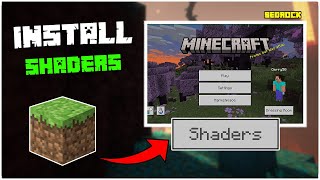 How To Install Shaders on Minecraft Bedrock Edition 12122 2024 [upl. by Ardnuasac622]