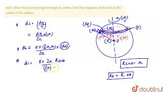 A nonconducting sphere of radius R  50 mm charged uniformly with surface density sigma [upl. by Ynagoham]