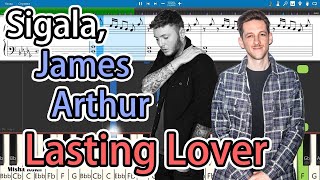 Sigala James Arthur  Lasting Lover Piano Tutorial  Sheets  MIDI Synthesia [upl. by Maisel867]