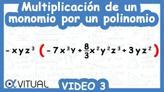 🔵Multiplicación de un Monomio por un Polinomio  Video 3 de 6 [upl. by Dudden]