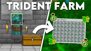 Easy Drowned Trident Farm in Minecraft Bedrock 121 MCPEXboxPS4Nintendo SwitchWindows10 [upl. by Nesral]