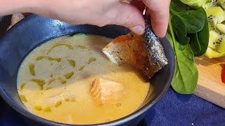 وجبه سمك جديده لذيذهCreamy fish soupKremet fiskesuppe [upl. by Wyatan]