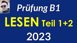 B1 Prüfung Lesen  gast  Lesen B1 Test 2023 NEU 22022023 [upl. by Annanhoj]