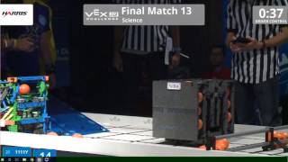 VEX Worlds 2016  VEXIQ Middle School  Finals 13 1111Y 6210A 118 [upl. by Gudrin]