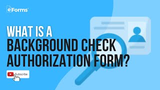 Background Check Authorization Form  EXPLAINED [upl. by Lledroc]