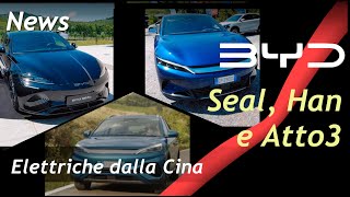 BYD Seal Han e Atto3  le nuove elettriche cinesi approdano in Italia  News 2023 [upl. by Adriena975]