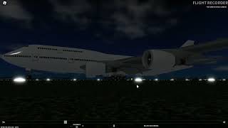 B747 Butter landing FlightLine JTPH 27L [upl. by Niotna]