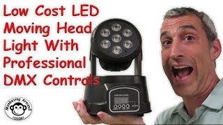 Best Low Cost LED Moving Head Light with Professional DMX Controls by BETOPPER review [upl. by Myca693]