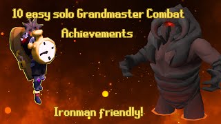 10 EASY solo Grandmaster combat achievements  Ironman friendly [upl. by Brelje]