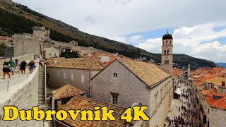 Dubrovnik Croatia Walking Tour 4K [upl. by Eelrac]