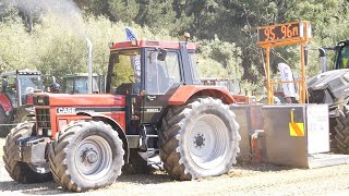 1985 Case IH 1455 XL Tractor Pulling a DeutzFahr 8280 TTV Warrior Tractor in Waimumu [upl. by Sorenson]