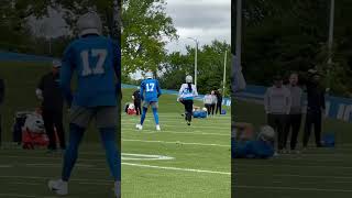 Terrion Arnolds FIRST practice interception  Detroit Lions shorts [upl. by Lannie]