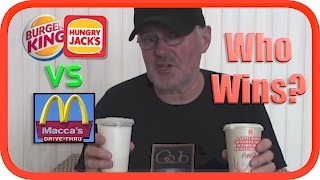 McDonalds vs Burger King Hungry Jacks THICKSHAKES [upl. by Iadahs]