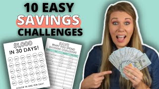 12 EASY Savings Challenges SAVE FROM 500 TO 100K [upl. by Millan]