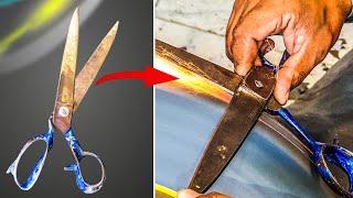 how to sharpening scissorshand made [upl. by Whitehurst]