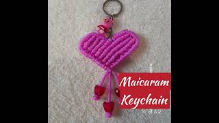 Macrame Keychain Tutorial for BRGINNER  Macrame Keychain Handmade7 [upl. by Ddat]