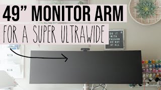 SUPER MINIMAL BEST 49quot Ultrawide Monitor Arm and Stand for my Standing Desk [upl. by Ilana]