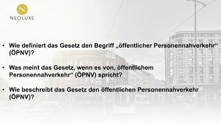 Öffentlicher Personennahverkehr ÖPNVWie definiert das Gesetz ihnPrüfungsvorbereitung Frage Nr29 [upl. by Macintosh843]