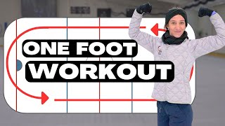 One Foot Workout On Ice For Figure Skaters  10 Laps of Skating Skills [upl. by Averill223]