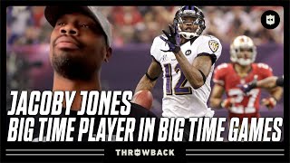 Jacoby Jones The Clutch Big Play Machine  Throwback Originals [upl. by Analihp531]