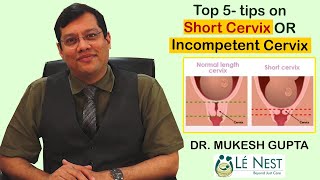 Short Cervix OR Incompetent Cervix Top 5  tips By DR MUKESH GUPTA [upl. by Reklaw]