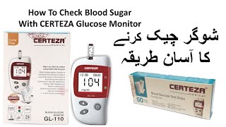 How To Check Blood Sugar with CERTEZA Monitor [upl. by Ziegler974]