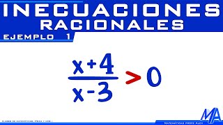 Inecuaciones racionales  Ejemplo 1 [upl. by Bores]