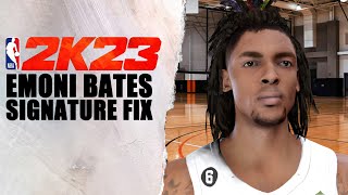 Emoni Bates Signature Fix NBA2K23 [upl. by Annoled]