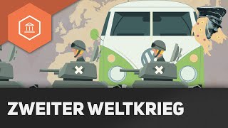 Kriegsverlauf Zweiter Weltkrieg  2 WK Einfacher Überblick 2 [upl. by Euqilegna]