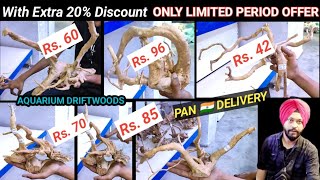 चाहे एक पीस लो या 10 CHEAPEST DRIFTWOODS WHOLESALE RATES IN RETAIL PAN INDIA DELIVERY [upl. by Morette130]