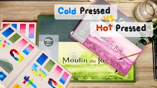 เปรียบเทียบกระดาษสีน้ำ l Hot Pressed vs Cold Pressed Watercolor Paper Part 1 l Yorudachan [upl. by Mccomb527]