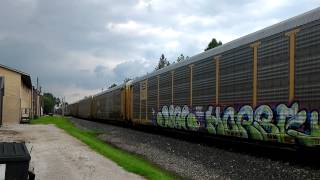 CSX Eastbound OFallon Illinois 28 June 2015 [upl. by Ttelracs]