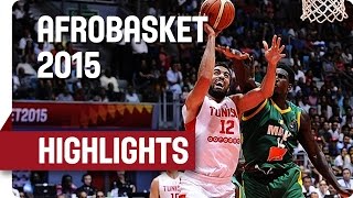 Tunisia v Mali  Game Highlights  Quarter Final  AfroBasket 2015 [upl. by Anirroc]