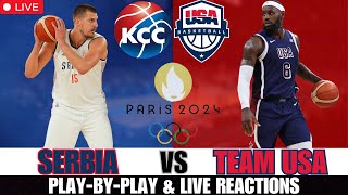 Serbia Vs Team USA 🏀Olympic Basketball Live Stream Reactions [upl. by Anayt]