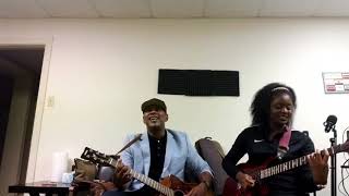 Melvin Williams and Calandria Allen Playing the guitar I Claim It Now [upl. by Eardnaed]