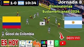 Colombia vs Argentina en vivo donde ver a que hora juega Colombia vs Argentina Eliminatorias 2024 [upl. by Sayce]