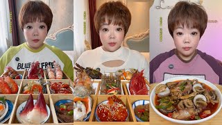 Seafood 53 Eat big Shrimp 🍤🦐🍤🦐mukbang chicken seafood eating dinner [upl. by Ialocin]