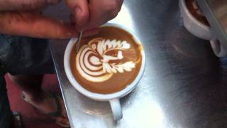 LATTE ART  BEAN JAMMING ONA COFFEE [upl. by Enimrac]