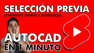 ⚡TRUCO IMPRESCINDIBLE SELECCIÓN PREVIA en AUTOCAD 🤯 ¡CON UNA SOLA TECLA SHORT [upl. by Lrat]