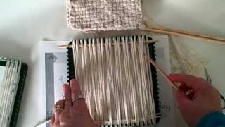 How to weave with yarn on the potholder loom [upl. by Nya]