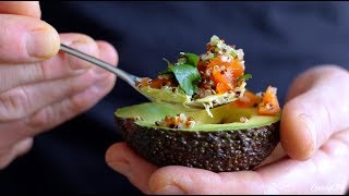 Antiinflammatorisk snack med avocado quinoa og lime [upl. by Sharlene]