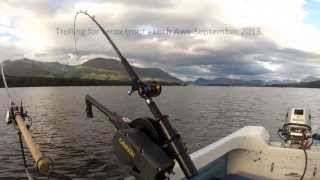 Ferox 85 Group trolling for ferox trout  Loch Awe September 2013 [upl. by Clayson]