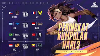 BM Honor of Kings Invitational Season 2 Group Stage Day 3  Pertarungan Epik [upl. by Aira]