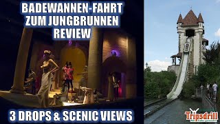 BadewannenFahrt Zum Jungbrunnen Review Erlebnispark Tripsdrill Mack Flume  3 Drops amp Scenic Views [upl. by Jolda359]