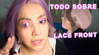 Como cortar pegar DESPEGAR lavar y guardar una peluca Lace Cuidados 🌸 [upl. by Anett]