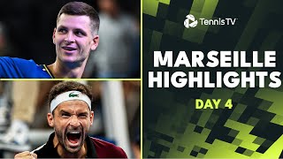 Dimitrov vs Korda Hurkacz AugerAliassime amp More Feature  Marseille 2024 Highlights Day 4 [upl. by Kinelski]