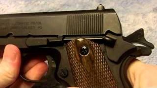 1911 nonfiring replica  Colt 1911 and military holster [upl. by Enilatan]