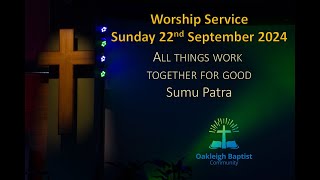 Oakleigh Baptist Community Sunday Worship 22th September 2024 [upl. by Wincer]