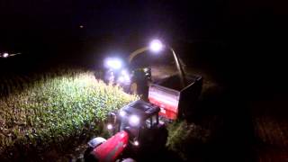 NachtSpecial John Deere 8600i mit Kemper 12Reiher bei Nacht [upl. by Ambros]