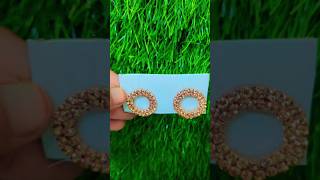 Simple stone chain earrings  earrings13 diyjewellerymaking indianearrings simplediyearrings [upl. by Eitsud]